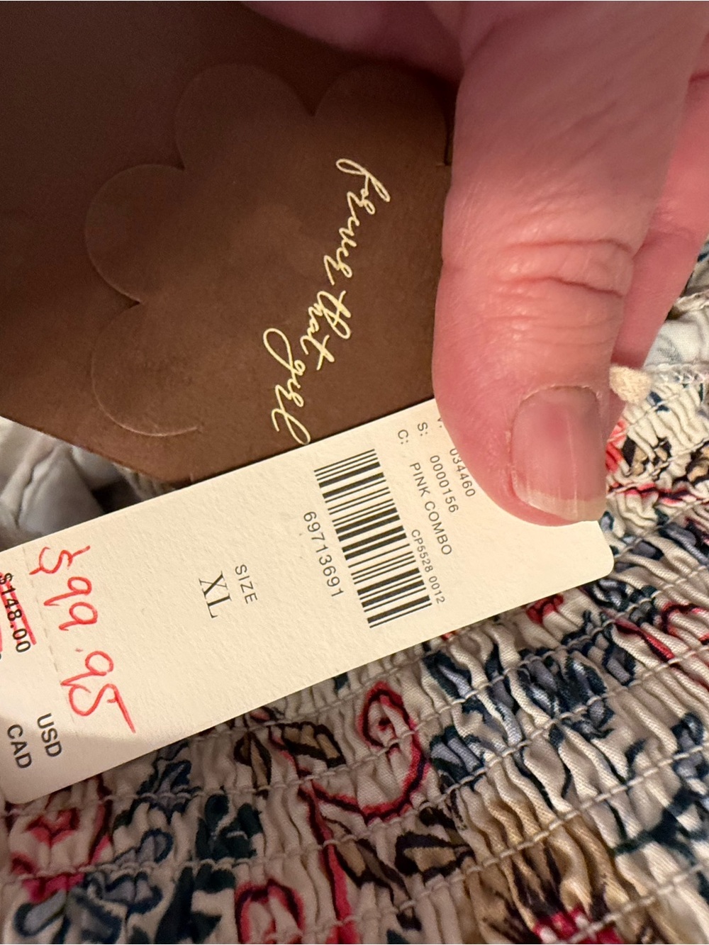 Anthropologie Forever that Girl Tiered Mini with Pink & Blue Floral - Picture 6 of 8